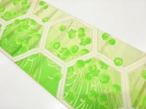 アンティーク　亀甲に菊模様織り出し袋帯（材料）